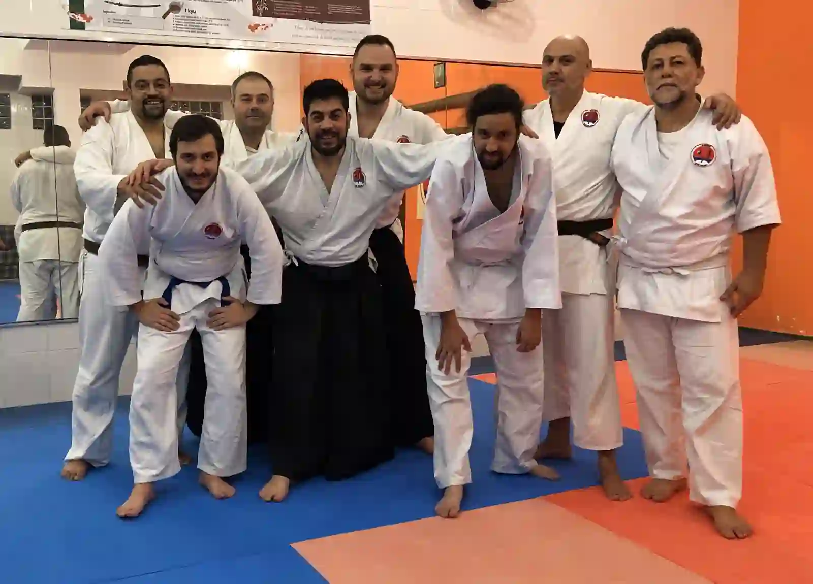 Alunos após treino