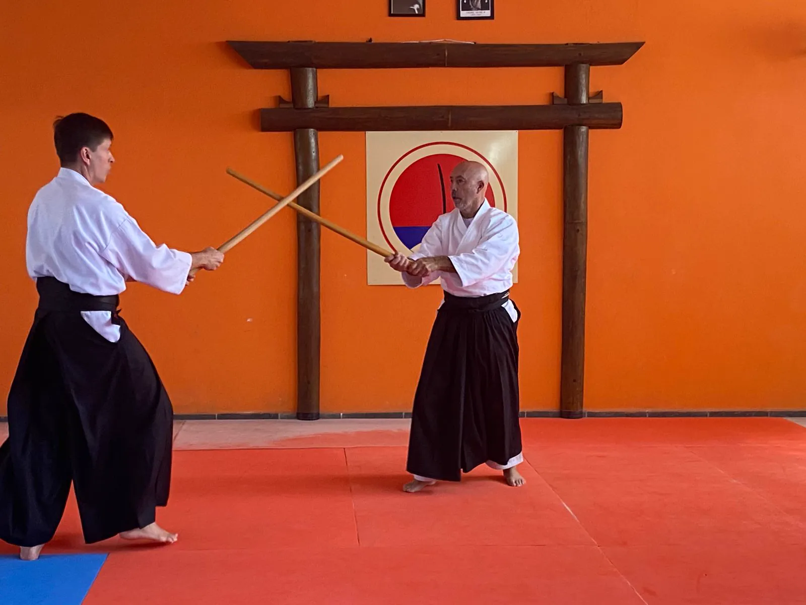 Treino com bokken e jo